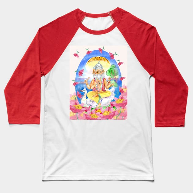 indian god brahma Baseball T-Shirt by sonaart